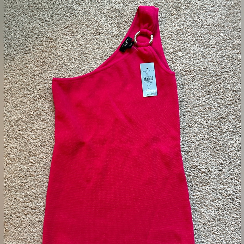 Ann Taylor One Shoulder Knit Top